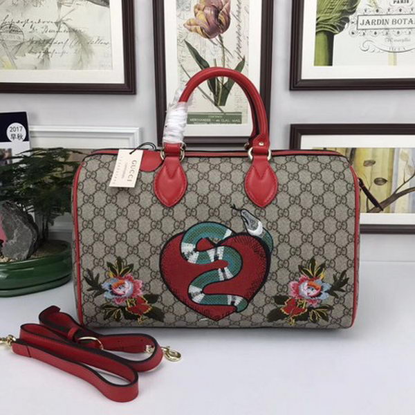 Gucci Limited Edition GG Supreme Top Handle Bag 409527 Red
