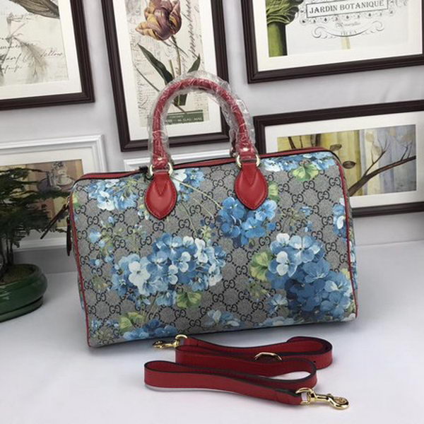 Gucci Tian GG Supreme Boston Bag 409527 Red