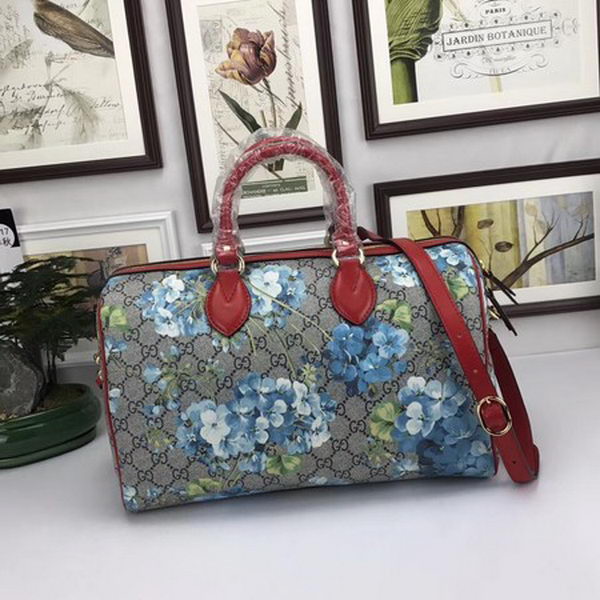 Gucci Tian GG Supreme Boston Bag 409527 Red