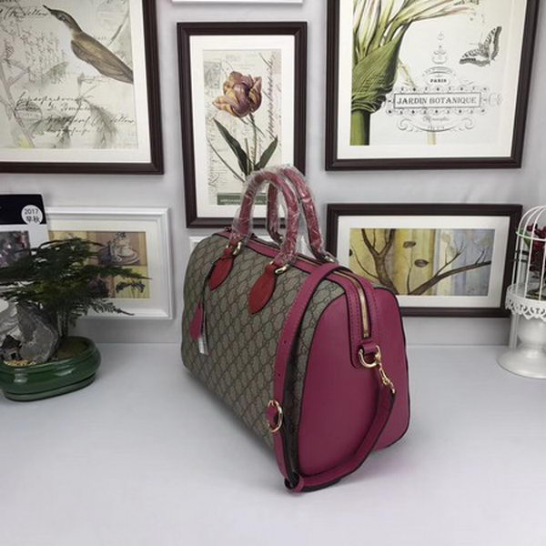 Gucci Tian GG Supreme Boston Bag 409527 Rose