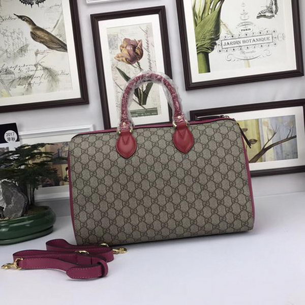 Gucci Tian GG Supreme Boston Bag 409527 Rose