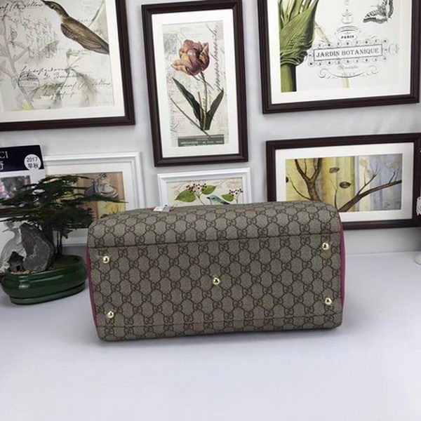 Gucci Tian GG Supreme Boston Bag 409527 Rose