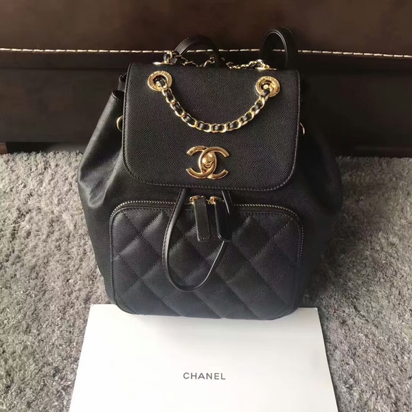 Chanel Original Calfskin Leather Backpack CHA2589 Black