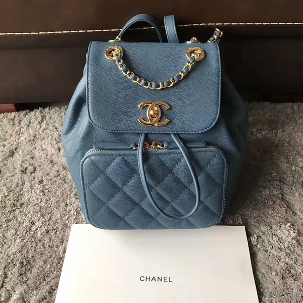 Chanel Original Calfskin Leather Backpack CHA2589 Blue