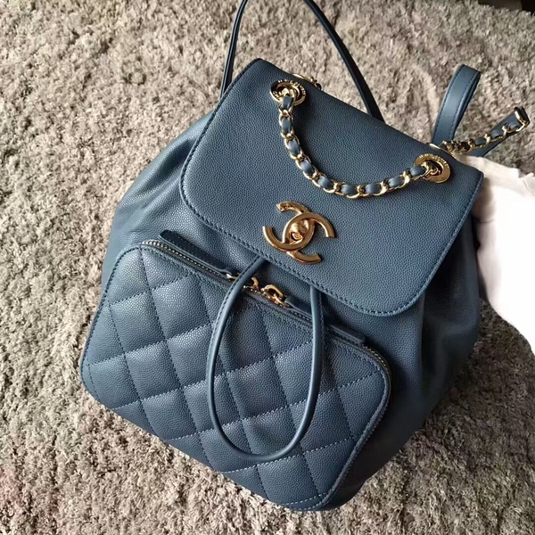 Chanel Original Calfskin Leather Backpack CHA2589 Blue