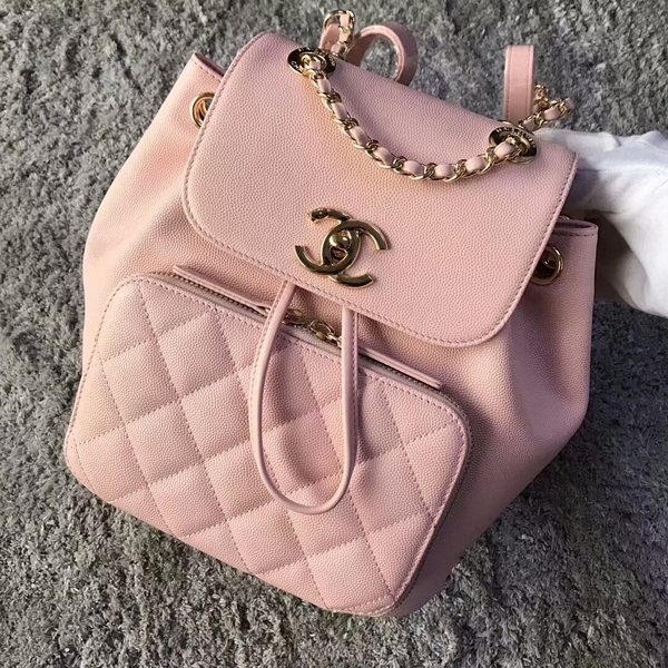 Chanel Original Calfskin Leather Backpack CHA2589 Light Pink