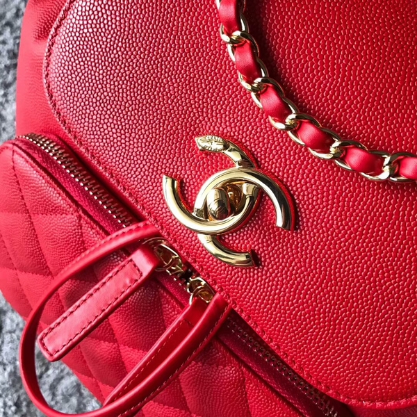 Chanel Original Calfskin Leather Backpack CHA2589 Red