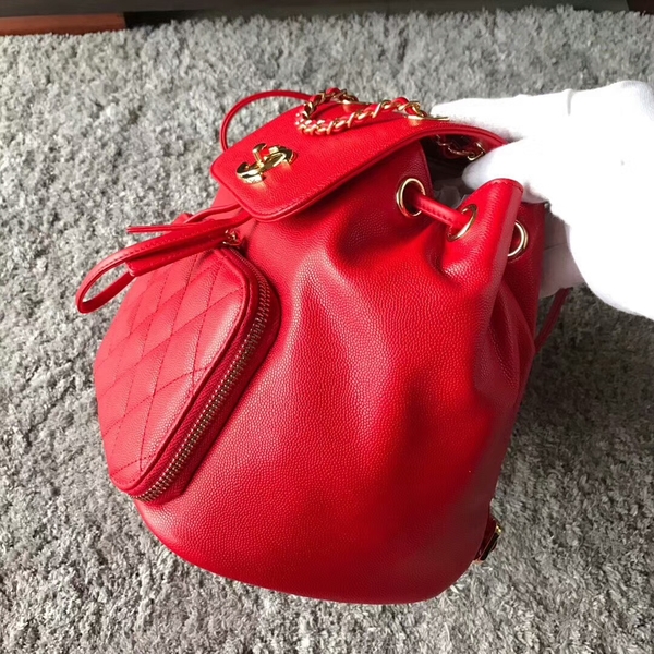 Chanel Original Calfskin Leather Backpack CHA2589 Red