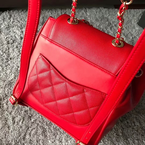 Chanel Original Calfskin Leather Backpack CHA2589 Red