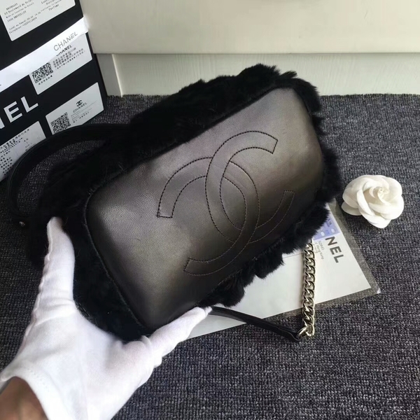 Chanel Cony Hair Tote Bag CH5529 Black