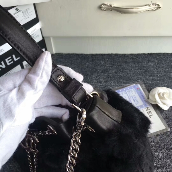 Chanel Cony Hair Tote Bag CH5529 Black