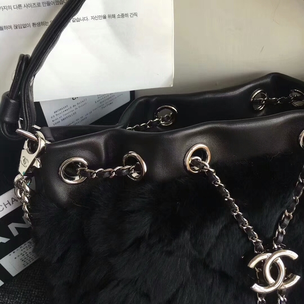 Chanel Cony Hair Tote Bag CH5529 Black