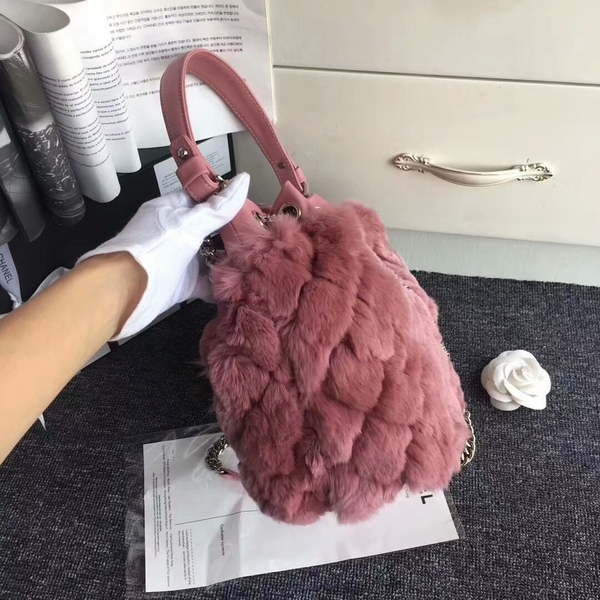 Chanel Cony Hair Tote Bag CH5529 Pink