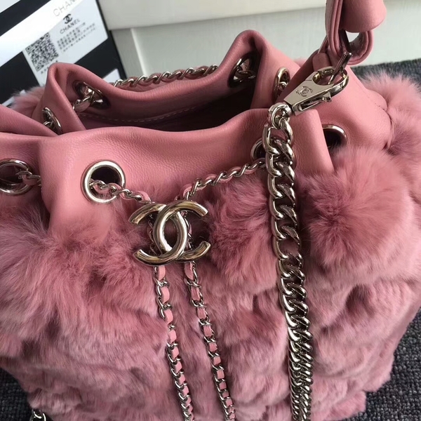 Chanel Cony Hair Tote Bag CH5529 Pink