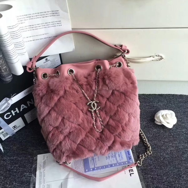 Chanel Cony Hair Tote Bag CH5529 Pink