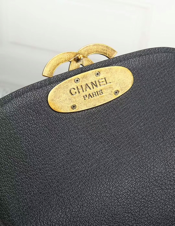 Chanel 2017 Original Python Leather Shoulder Bag 8125 Black