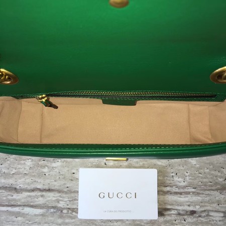 Gucci GG Marmont Matelasse Leather Shoulder Bag 443497 Green