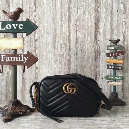 Gucci GG Marmont Matelasse mini Bag 448065 Black