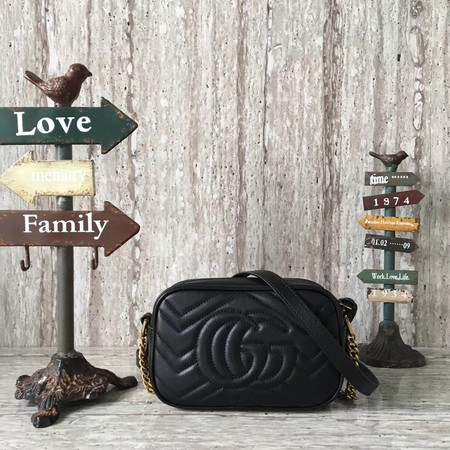 Gucci GG Marmont Matelasse mini Bag 448065 Black