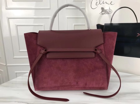 Celine Belt Bag Original Suede Leather C3349 Wine