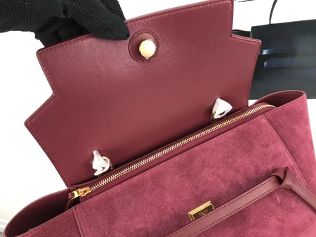 Celine Belt Bag Original Suede Leather C3349 Wine