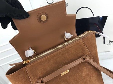 Celine Small Belt Bag Original Suede Leather A98310 Brown