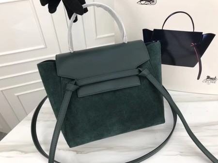 Celine Small Belt Bag Original Suede Leather A98310 Green