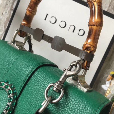 Gucci Dionysus Leather Top Handle Bag 448075 Green
