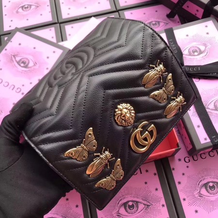 Gucci GG Marmont Continental Wallet A443436 Black
