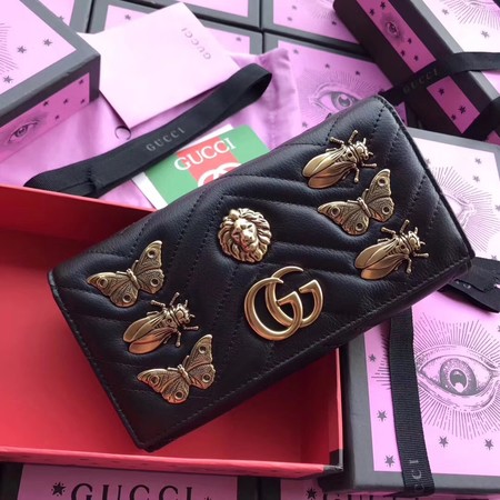 Gucci GG Marmont Continental Wallet A443436 Black