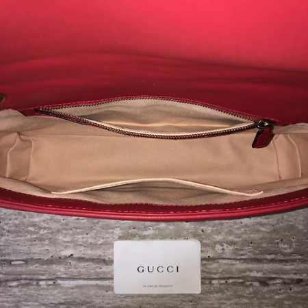 Gucci GG Marmont Matelasse Shoulder Bag 443496 Red