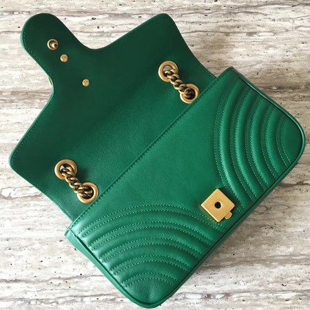 Gucci Now GG Marmont Matelasse Shoulder Bag 443496 Green