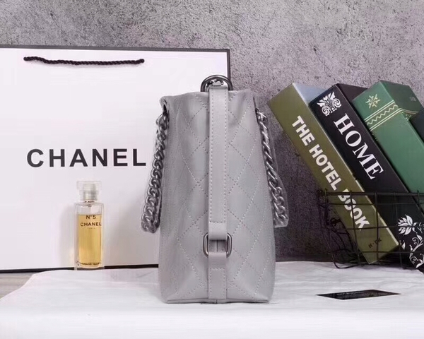 Chanel Calfskin Leather Tote Bag 25806 Grey