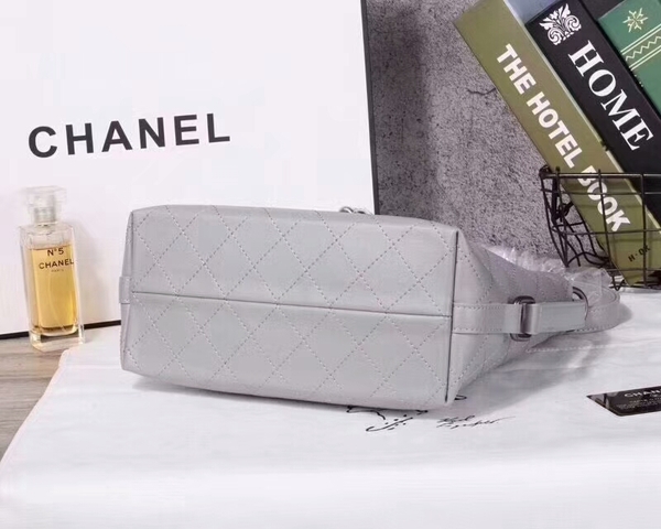 Chanel Calfskin Leather Tote Bag 25806 Grey