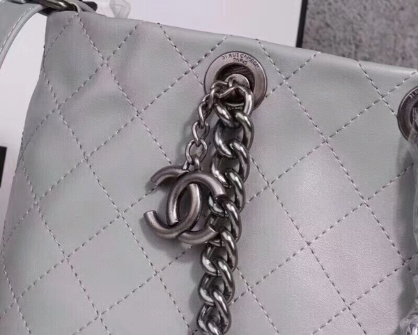 Chanel Calfskin Leather Tote Bag 25806 Grey