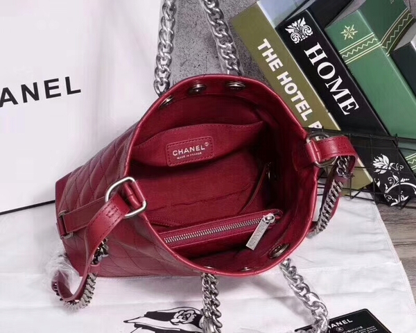 Chanel Calfskin Leather Tote Bag 25806 Wine