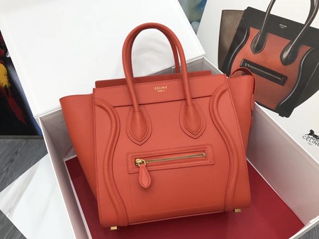 Celine Luggage Micro Tote Bag Original Leather CLY33081M Orange