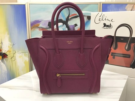 Celine Luggage Micro Tote Bag Original Leather CLY33081M Purple