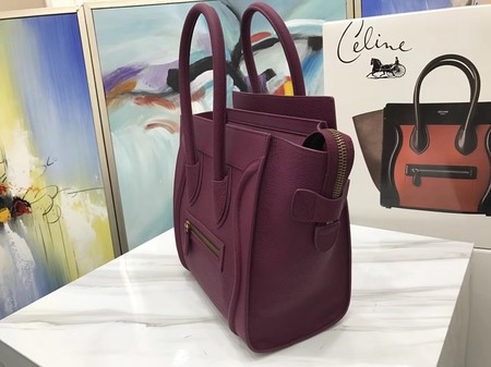 Celine Luggage Micro Tote Bag Original Leather CLY33081M Purple