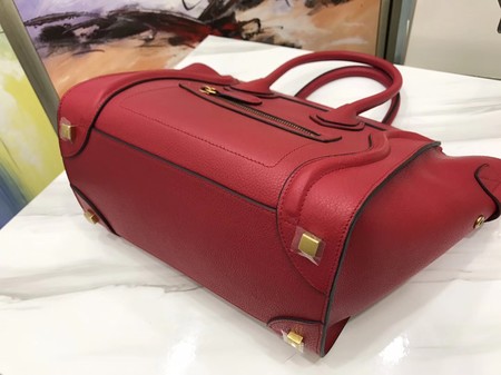 Celine Luggage Micro Tote Bag Original Leather CLY33081M Red