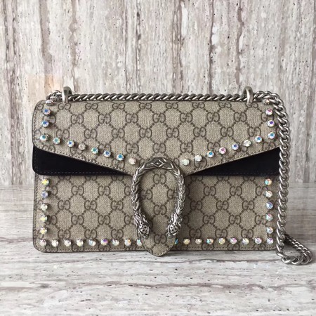 Gucci Dionysus Small GG Shoulder Bag 400249 Black