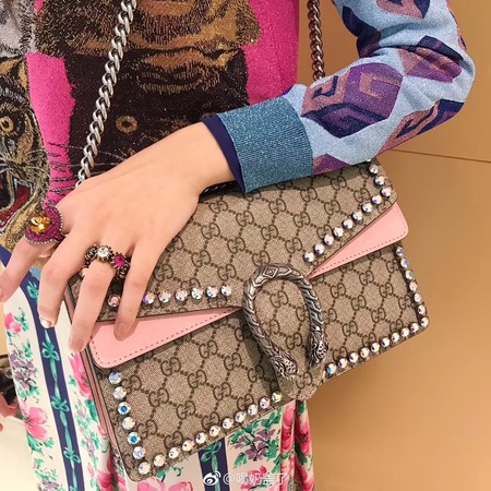 Gucci Dionysus Small GG Shoulder Bag 400249 Pink