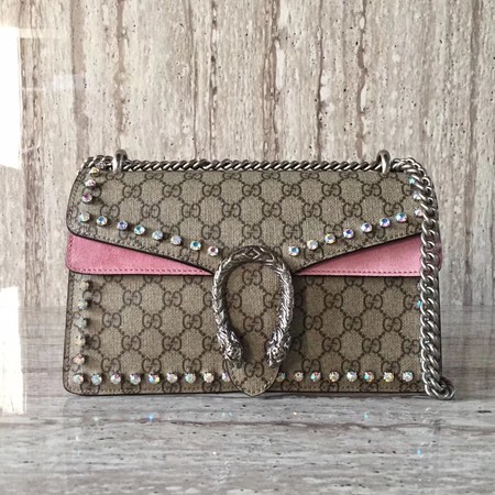 Gucci Dionysus Small GG Shoulder Bag 400249 Pink