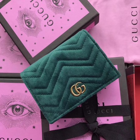 Gucci GG Marmont Card Case 466492 Green