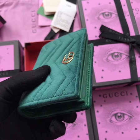 Gucci GG Marmont Card Case 466492 Green