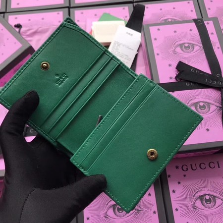 Gucci GG Marmont Card Case 466492 Green