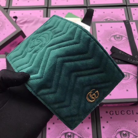 Gucci GG Marmont Card Case 466492 Green