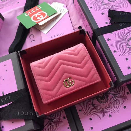 Gucci GG Marmont Card Case 466492 Pink