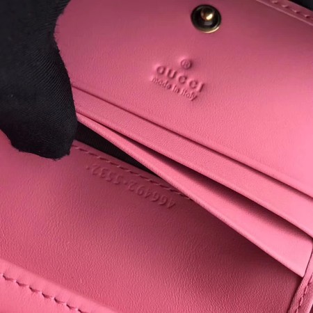 Gucci GG Marmont Card Case 466492 Pink