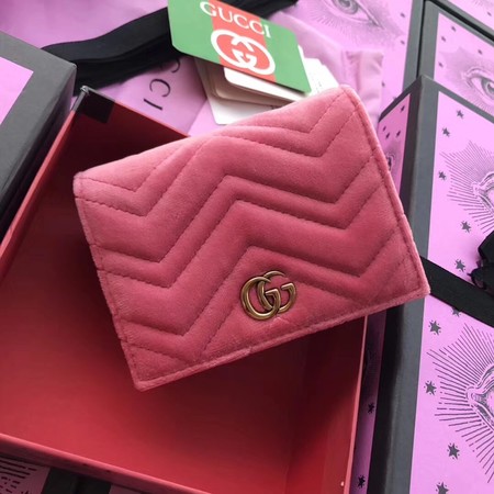 Gucci GG Marmont Card Case 466492 Pink